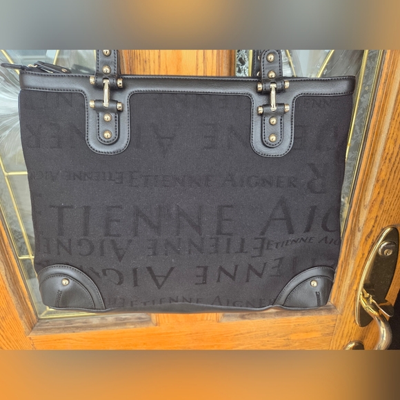 Etienne Aigner Black Logo Tote Bag - Picture 11 of 13